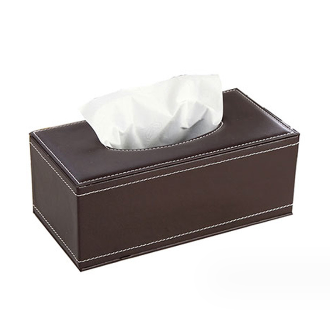 European style household leather tissue box