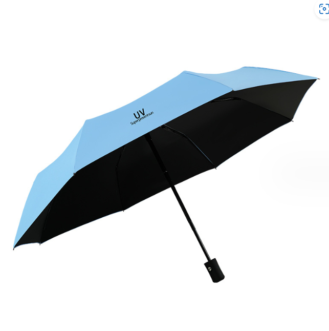 Three fold sun protection umbrella