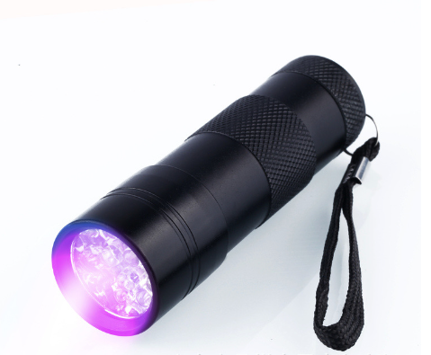 Ultraviolet flashlight lights Light detecting fluorescent lamps