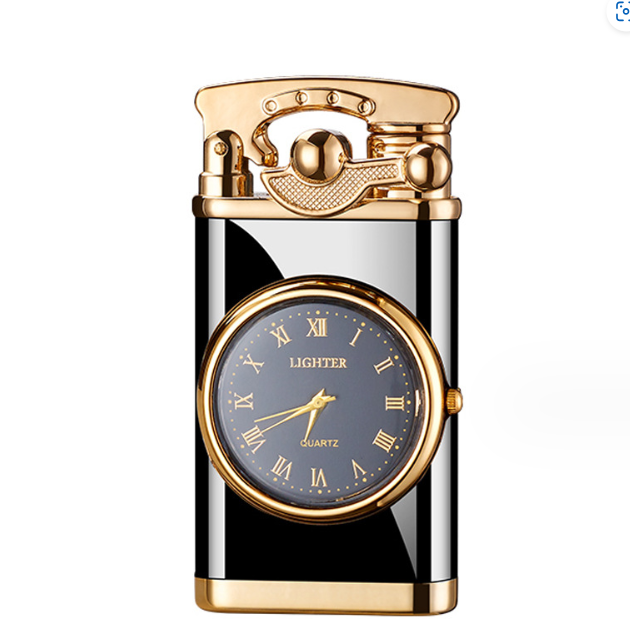 Clock-shaped lighter, gas-filled type